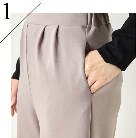 ストレスフリーな心地よい伸縮性