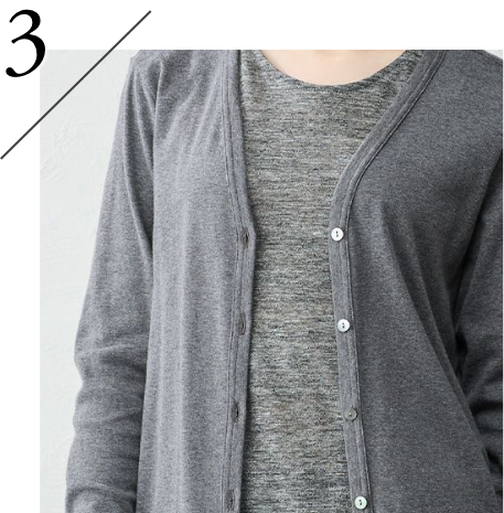 アウターに響かない極上のフィット感